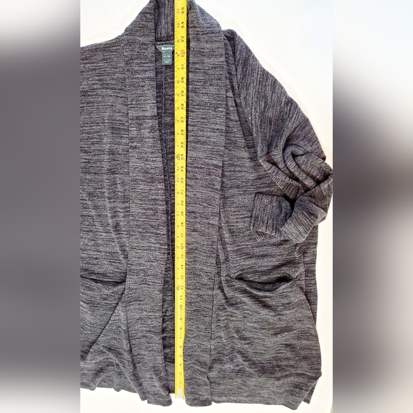 ROOTS - Jersey / Stretchy Gray Cardigan - 1X  - Picture 4 of 10